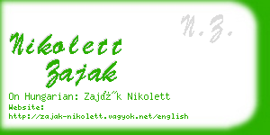 nikolett zajak business card